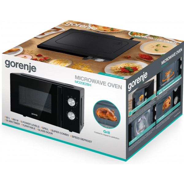 Фото - Уцінка - Мікрохвильова піч (НВЧ) Gorenje MO20E2BH