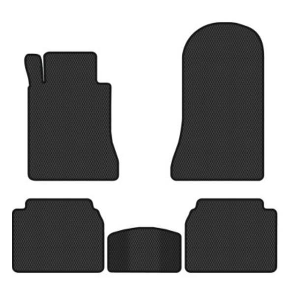 Фото - Коврики из экокожи в салон авто EVAtech для E-Class (W124) Mercedes-Benz 1984-1997 1 поколение Sedan EU (MB21719C5BBB)