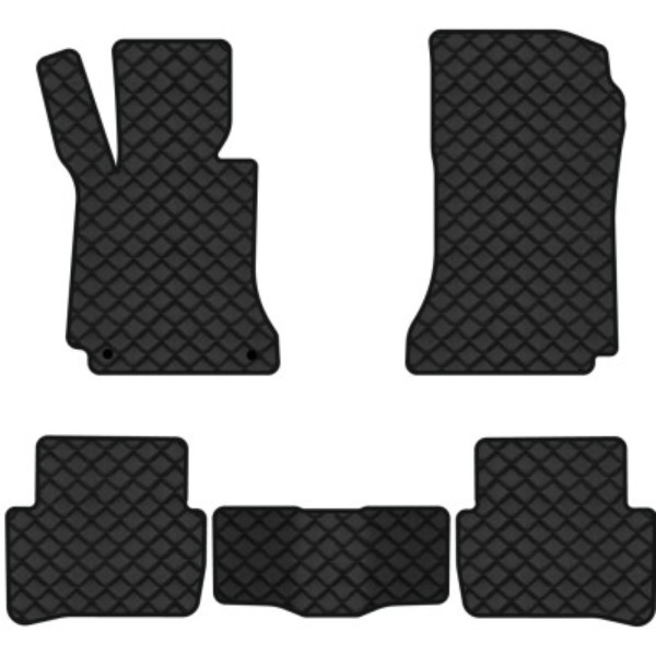 Фото - Коврики из экокожи в салон авто EVAtech для C-Class (W204) Mercedes-Benz 2007-2015 1 поколение Sedan EU (MB3156C5MS2BBB)