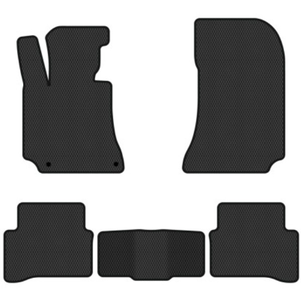 Фото - Коврики из экокожи в салон авто EVAtech для E-Class (W212) Mercedes-Benz 2009-2016 4 поколение Sedan EU (MB3160C5MS2BBB)