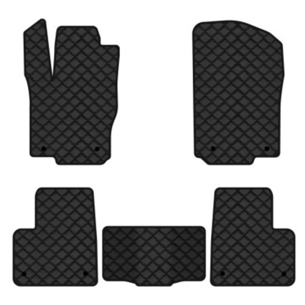 Фото - Коврики из экокожи в салон авто EVAtech для GLE-Class (W166) Mercedes-Benz 2015-2018 1 поколение SUV EU (MB3171C5MS8BBB)
