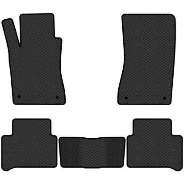 Фото - Коврики из экокожи в салон авто EVAtech для E-Class (W211) RWD Mercedes-Benz 2002-2009 3 поколение Sedan EU (MB3400C5MS4BBLB)