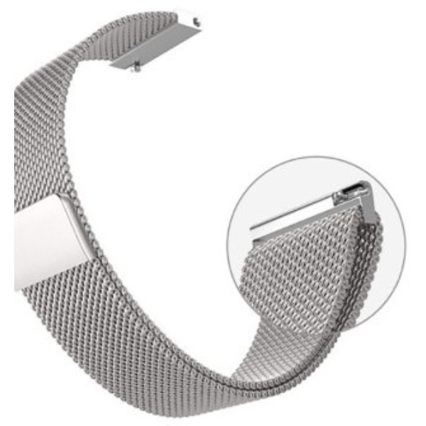 Фото - Ремешок для смарт-часов BeCover Milanese Style for LG Watch Sport W280A (20mm) Silver (707699)
