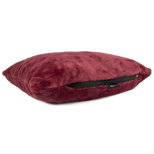 Фото - Набір плед + подушка в авто EVAtech із махри S для Citroen червоні (MBLMPSSRV037)