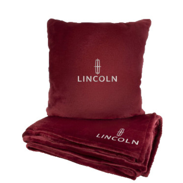 Фото - Набір плед + подушка в авто EVAtech із махри S для Lincoln червоні (MBLMPSSRV069)