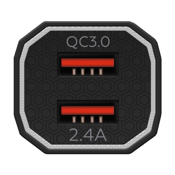Фото - Автомобильное зарядное устройство MAKE 30W QC+2.4A Black (MCC-33QBK)