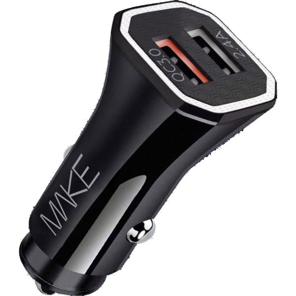 Фото - Автомобильное зарядное устройство MAKE 30W QC+2.4A Black (MCC-33QBK) Фото - Автомобильное зарядное устройство MAKE 30W QC+2.4A Black (MCC-33QBK)