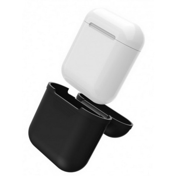 Фото - Чохол для навушників MakeFuture Apple AirPods 1/2 Silicone Black (MCL-AA1/2BK)