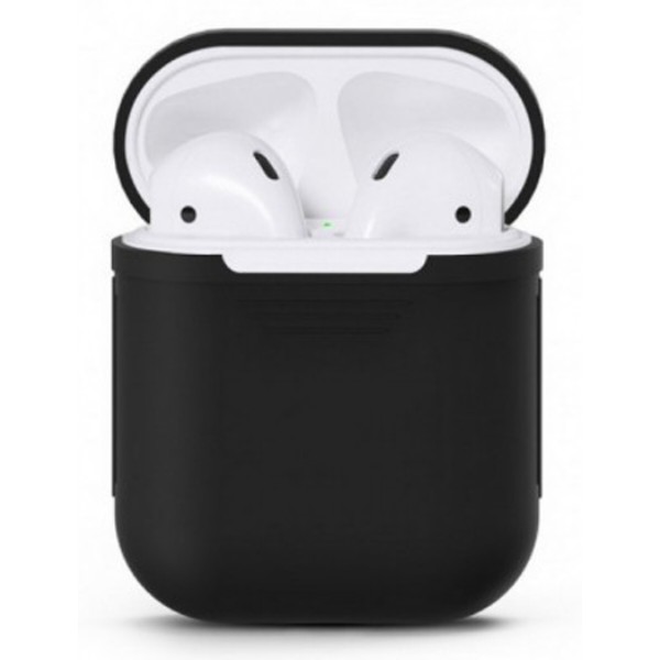 Фото - Чохол для навушників MakeFuture Apple AirPods 1/2 Silicone Black (MCL-AA1/2BK)