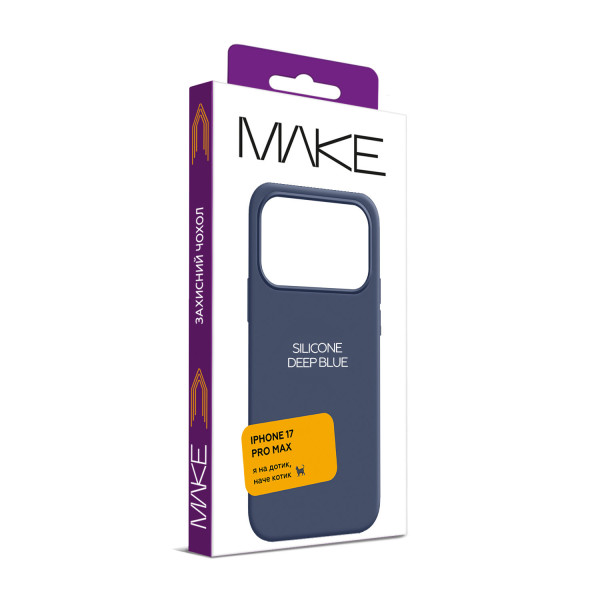 Фото - Чохол для смартфону MAKE Silicone for Apple iPhone 17 Pro Max, Deep Blue (MCL-AI17PMBL)
