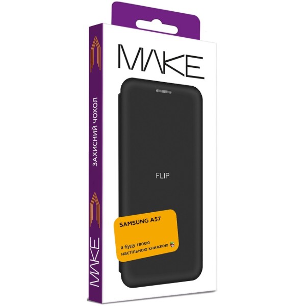 Фото - Чохол для смартфону MAKE Flip for Samsung A57, Black (MCP-SA57BK)