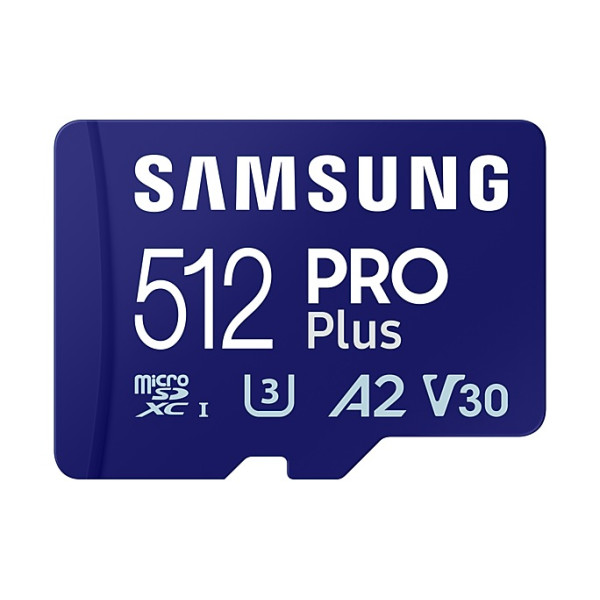 Фото - Карта пам'яті Samsung PRO Plus microSDXC 512GB UHS-I U3 V30 A2 + SD адаптер (MB-MD512SA/EU)
