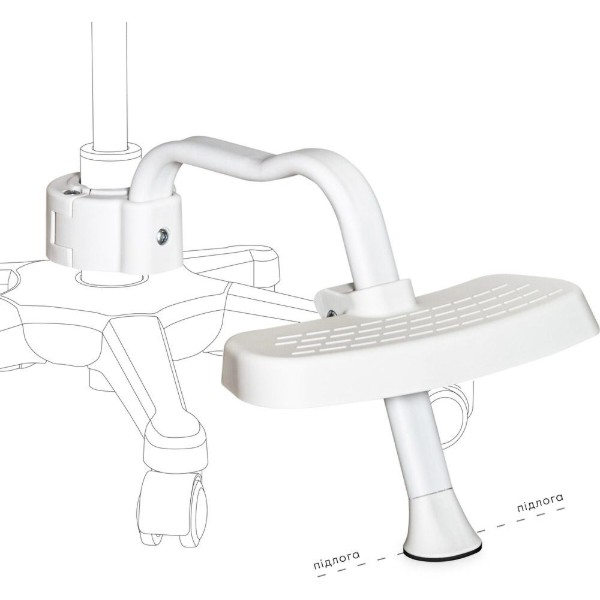 Фото - Підставка для ніг регульована Mealux BD-P4 White (BD-P4W)