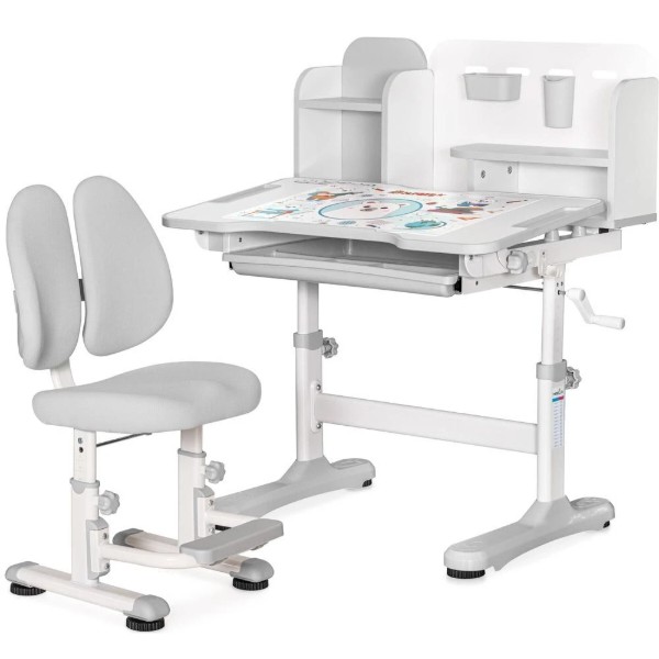 Фото - Комплект меблів шкільний Mealux Panda Grey (BD-28 G)