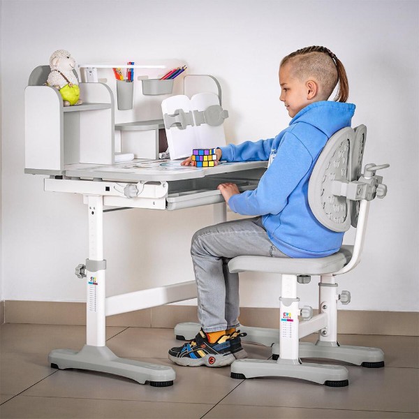 Фото - Комплект меблів шкільний Mealux Panda Grey (BD-28 G)