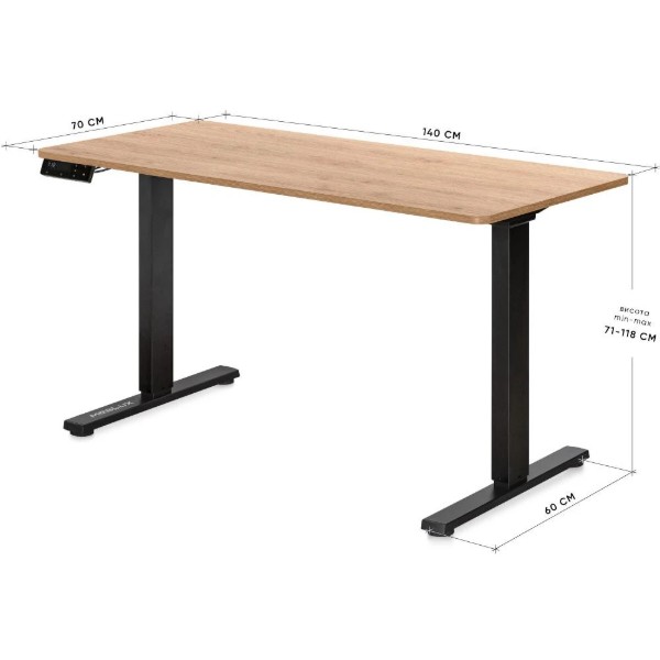 Фото - Стіл з електрорегулюванням висоти Mealux PowerDesk Duo XL Mahogany (EVO-252 Duo Mahogany/B)