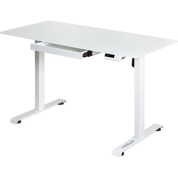 Фото - Стол с электрорегулировкой высоты Mealux PowerDesk Glass White (EVO-201 Glass/White)
