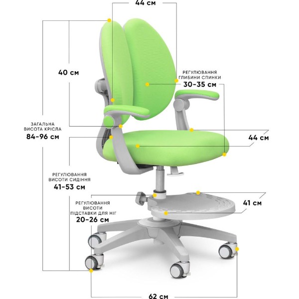 Фото - Кресло детское Mealux Sprint Duo Green (Y-412 KZ)