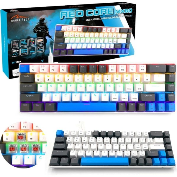 Фото - Клавиатура проводная игровая Media-Tech RED CORE MX60 (MT1259)