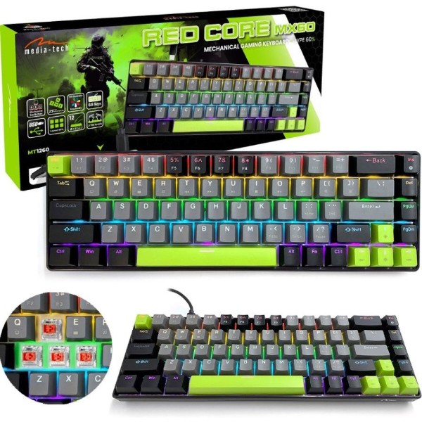 Фото - Клавиатура проводная игровая Media-Tech RED CORE MX60 (MT1260)
