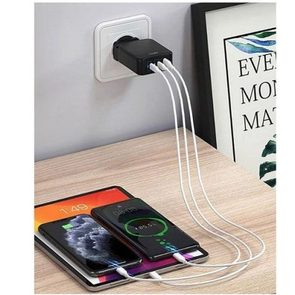 Фото - Мережевий зарядний пристрій Media-Tech 2xUSB-C PD 65W, USB QC 3.0 (MT6252)