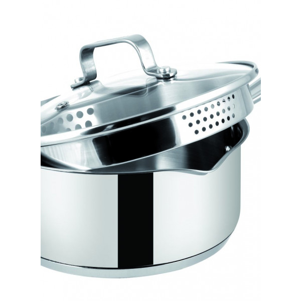 Фото - Набір посуду Tefal G718SA74 Duetto + 10 пр. Зі сковородою (кастр. 6,1/5,0/2,9/1,5 л., Ківш 1,5 л б/кр, сковорода 26 см)