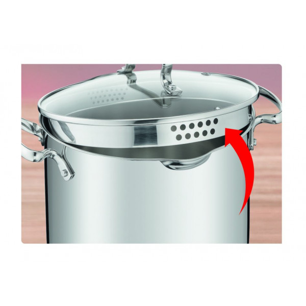Фото - Набір посуду Tefal G718SA74 Duetto + 10 пр. Зі сковородою (кастр. 6,1/5,0/2,9/1,5 л., Ківш 1,5 л б/кр, сковорода 26 см)