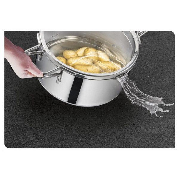 Фото - Набір посуду Tefal G718SA74 Duetto + 10 пр. Зі сковородою (кастр. 6,1/5,0/2,9/1,5 л., Ківш 1,5 л б/кр, сковорода 26 см)