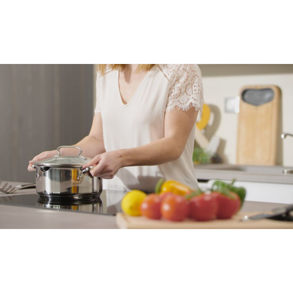 Фото - Набір посуду Tefal G718SA74 Duetto + 10 пр. Зі сковородою (кастр. 6,1/5,0/2,9/1,5 л., Ківш 1,5 л б/кр, сковорода 26 см)