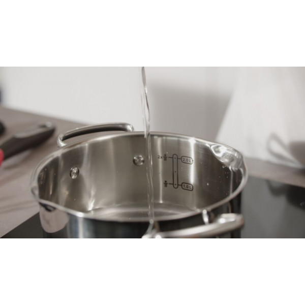 Фото - Набір посуду Tefal G718SA74 Duetto + 10 пр. Зі сковородою (кастр. 6,1/5,0/2,9/1,5 л., Ківш 1,5 л б/кр, сковорода 26 см)