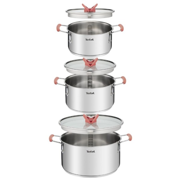 Фото - Набір посуду Tefal G720S674 OPTI'SPACE 6 пр (кастр. 18/20/24 см)