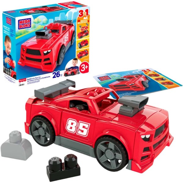 Фото - Пластиковий конструктор Mega Bloks 3-в-1 Гоночний автомобіль (JKG35) Фото - Пластиковий конструктор Mega Bloks 3-в-1 Гоночний автомобіль (JKG35)