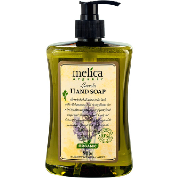 Фото - Рідке мило для рук Melica Organic Лаванда (4770416340682)