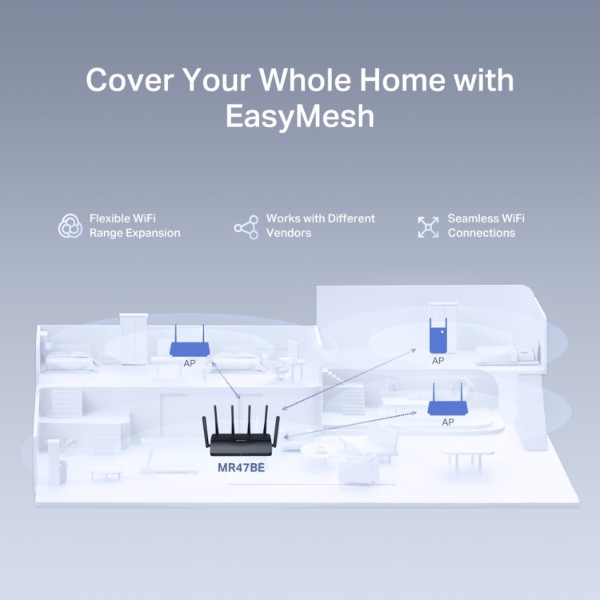 Фото - Маршрутизатор інтернет WiFi7 Mercusys MR47BE