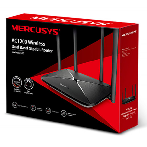 Фото - Маршрутизатор інтернет WiFi5 Mercusys AC12G