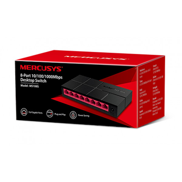 Фото - Коммутатор локальної мережі (Switch) Mercusys MS108G