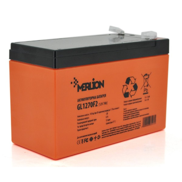 Фото - Акумулятор для ДБЖ Merlion 12V-7Ah GEL (GL1270F2 GEL) Фото - Акумулятор для ДБЖ Merlion 12V-7Ah GEL (GL1270F2 GEL)