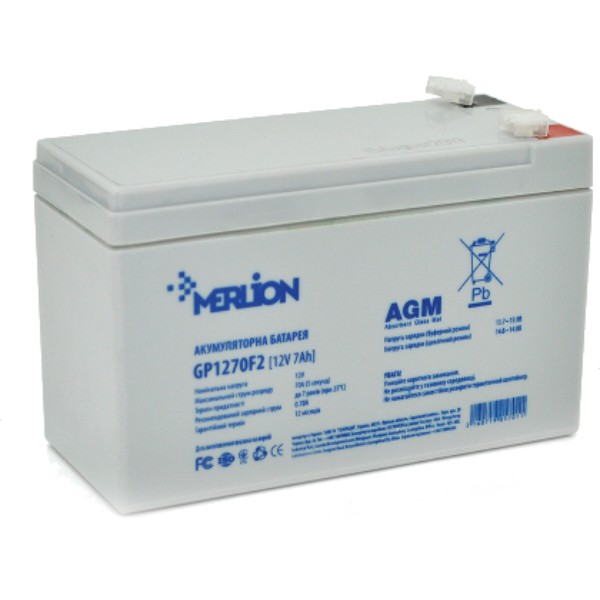 Фото - Акумулятор для ДБЖ Merlion 12V-7Ah (GP1270F2)