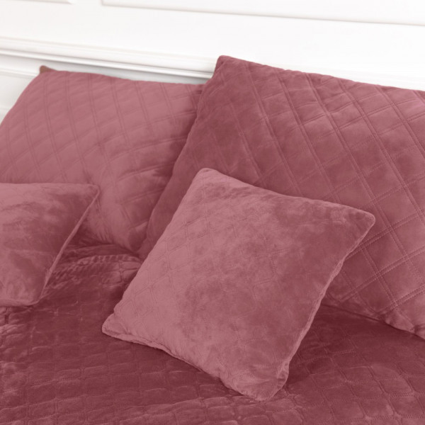Фото - Покрывало двуспальное ТЕП Velour 180х240 см Mesa rose/Ромб круглый (4-00516_22725)