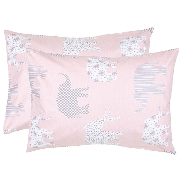 Фото - Наволочка Home Line Слони рожевий 2 шт. (173781) Фото - Наволочка Home Line Слони рожевий 2 шт. (173781)