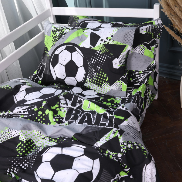 Фото - Комплект постельного белья MirSon Бязь Kids Time 17-0837 Urban football 175х210 см (2200011570518)