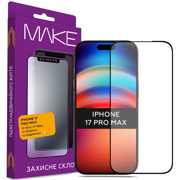 Фото - Захисне скло для смартфону MAKE For Apple iPhone 17 Pro Max (MGF-AI17PM)