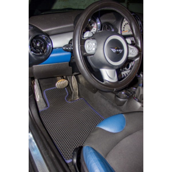 Фото - Килимки з екошкіри в салон авто EVAtech для Cooper (R56) 3-doors MINI 2006-2014 2 покоління Htb EU (MI21844PB4BW4BBB)