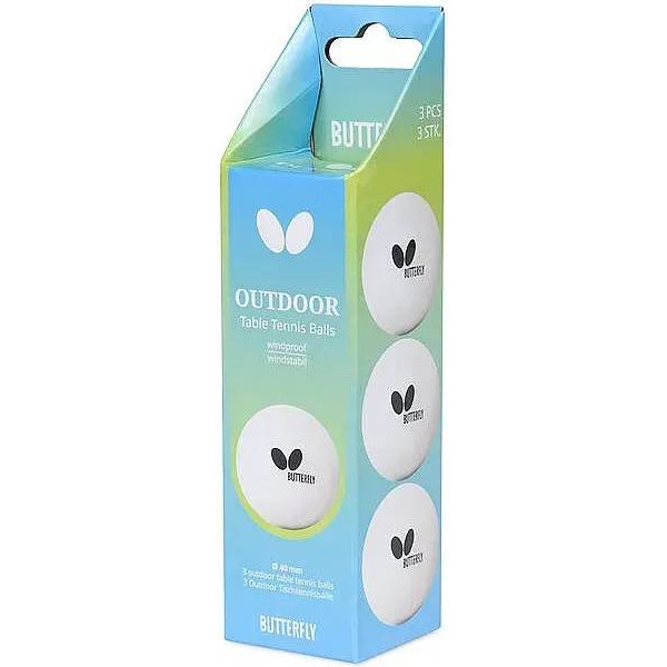 Фото - Набір м'ячів для настільного тенісу Butterfly Outdoor Balls 3 шт. (7012450140)