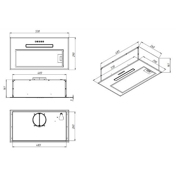Фото - Вытяжка встраиваемая Akpo WK-12 Micra 700 White 60