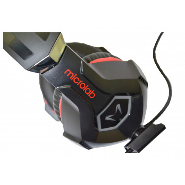 Фото - Гарнітура дротова ігрова Microlab G7 Black+Red