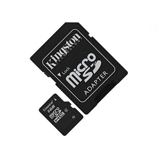 Фото - Карта пам'яті microSD Kingston microSDHC 8 GB Class 4 + SD adapter (SDC4/8GB) Фото - Карта пам'яті microSD Kingston microSDHC 8 GB Class 4 + SD adapter (SDC4/8GB)