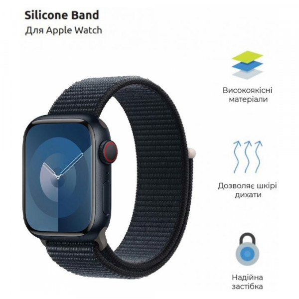 Фото - Ремешок для смарт-часов ArmorStandart Nylon Band for Apple Watch 42 (Series 11-10)/41/40/38 Midnight (ARM74206)