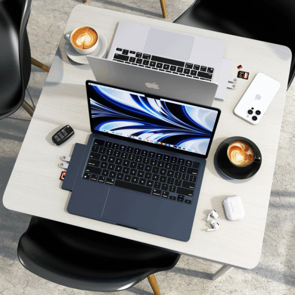 Фото - Хаб USB Satechi Aluminum USB-C Pro Hub Slim Adapter Midnight (ST-HUCPHSD)