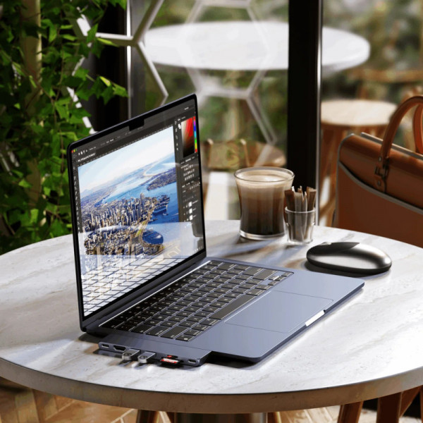 Фото - Хаб USB Satechi Aluminum USB-C Pro Hub Slim Adapter Midnight (ST-HUCPHSD)